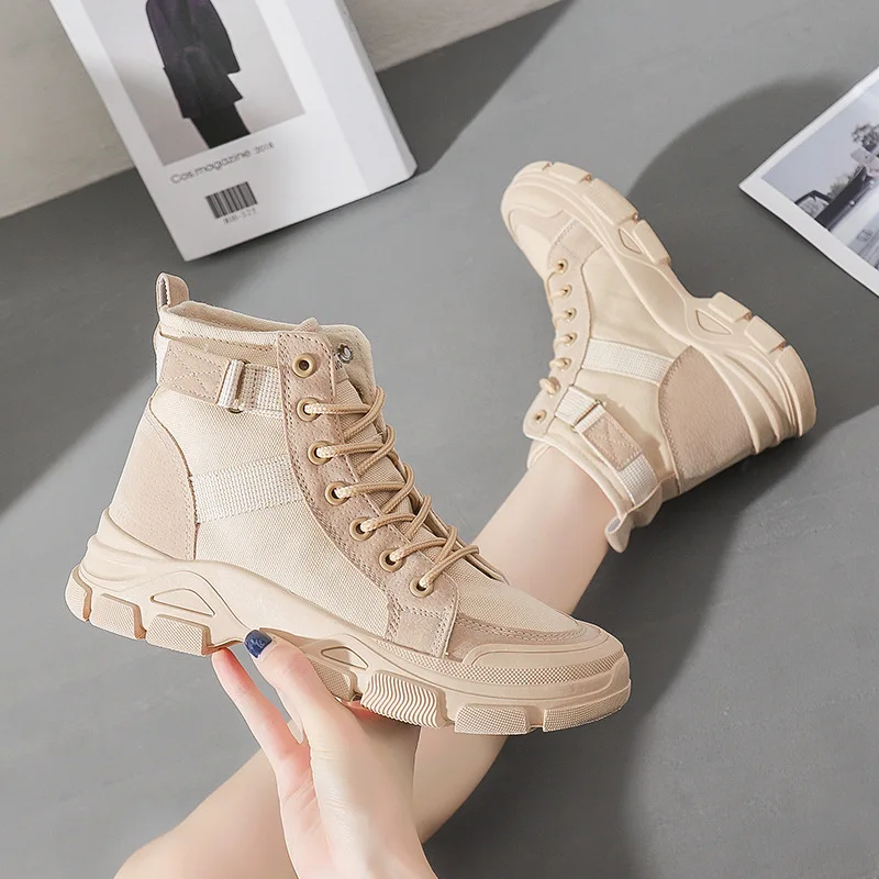 

Tenis Feminino Women High Top Platforms Designer Casual Shoes Women Light Chunky Canvas Shoes for Women 2022 Zapatos De Mujer