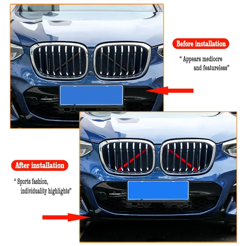 

Для BMW F10 F11 F12 F13 F07 F06 F01 5 6 7 серии X1 X2 F48 F39 2010 ~ 2016 автомобильная передняя решетка, декоративные полоски, внешние аксессуары