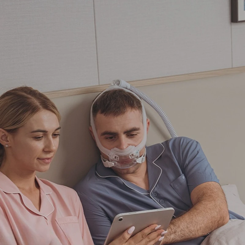 F6S Sleep Breathing Household Ventilator Nose Mouth Mask Snout Stopper Three Sizes S/M/L Cushion Replacement CPAP Breathing Mask view 6