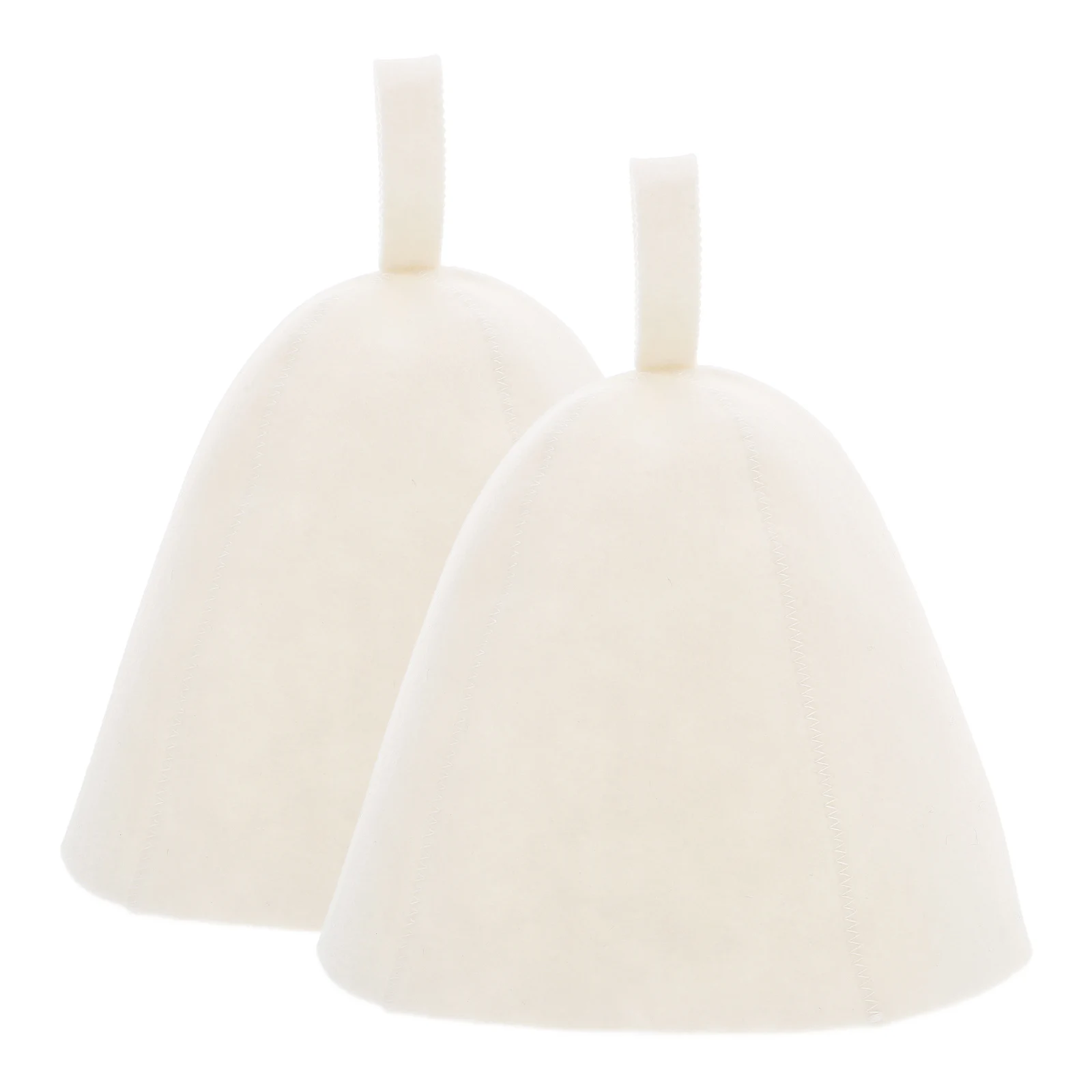 

2Pcs Sauna Hat Felt Thickened Comfortable Lightweight Bathing Heat Insulation Head Cover Reusable Sauna Supply