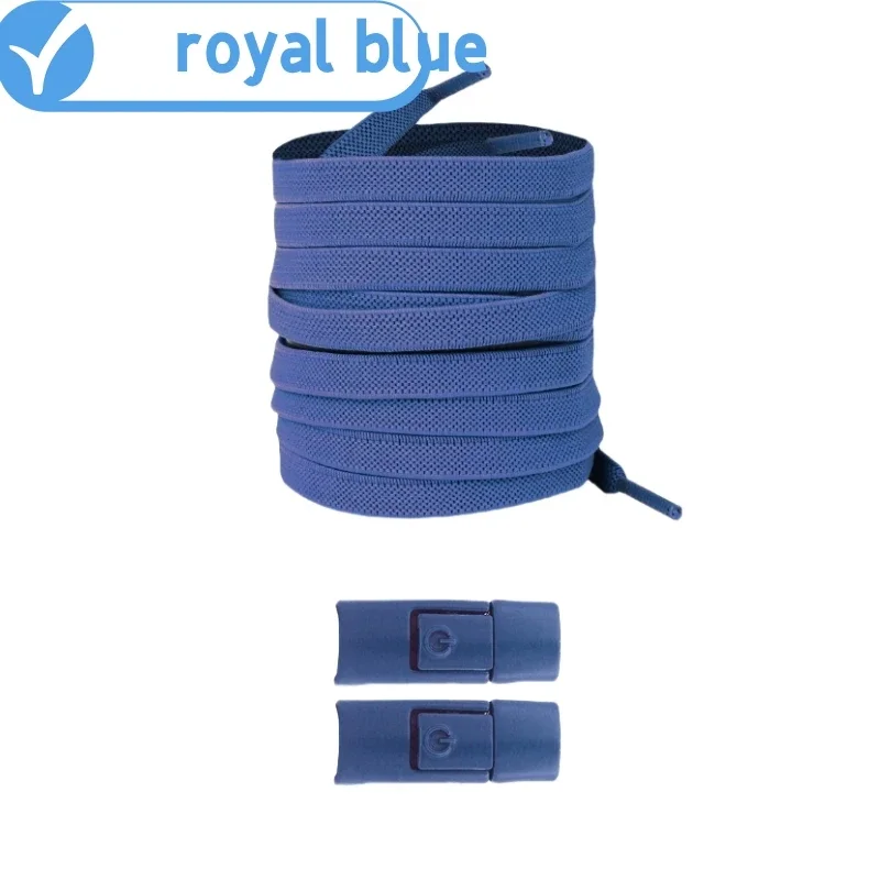 Nieuwe Zonder Banden Elastische Veters Geen Stropdas Veters Druk Lock Schoenveters Sneaker Kids Adult 8MM Verbrede Platte Schoenveter voor Schoenen