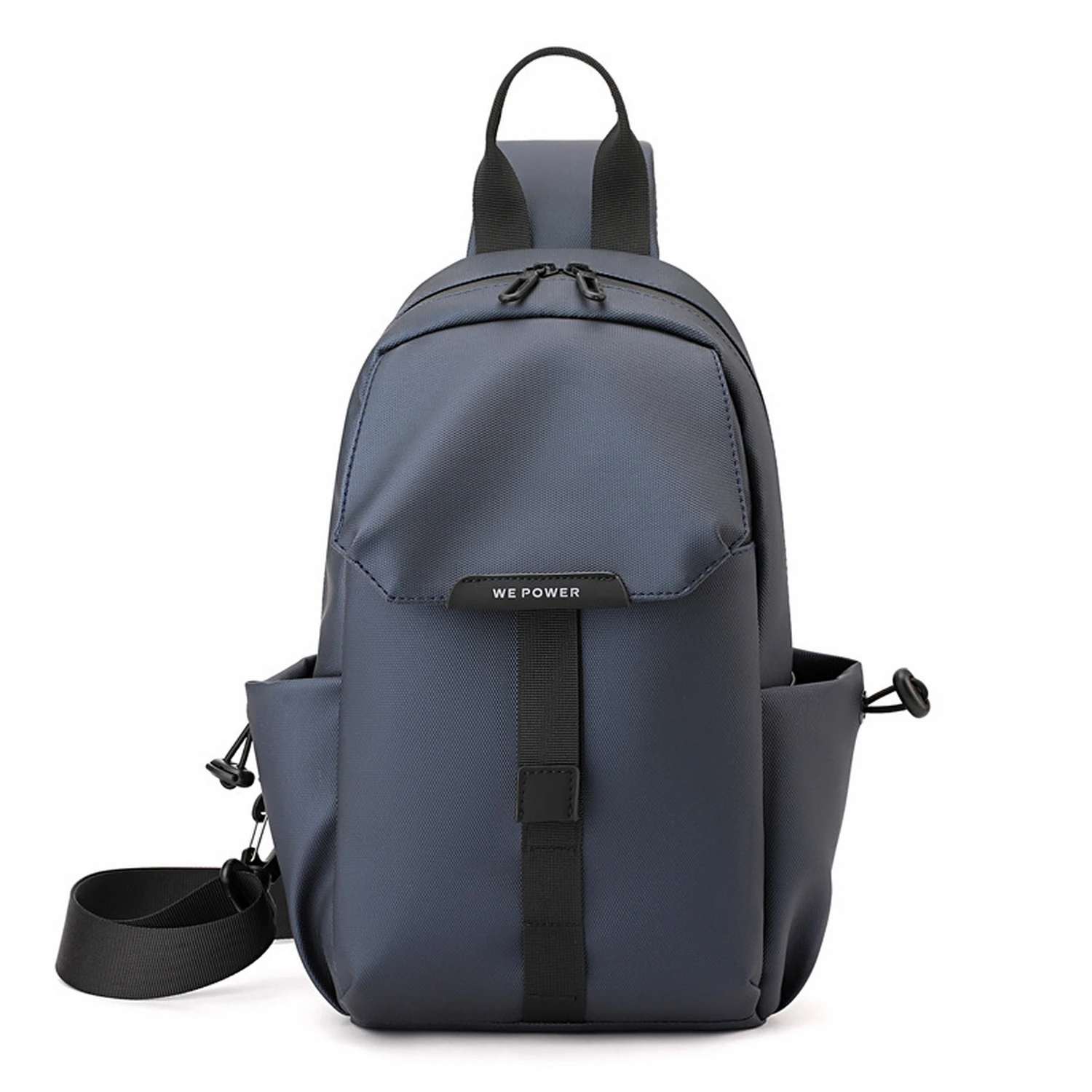 Nylon Waterproof Sling Casual Man Chest Bag Larger Capacity USB Port Running Hiking Shoulder Crossbody Travel Works Daybag