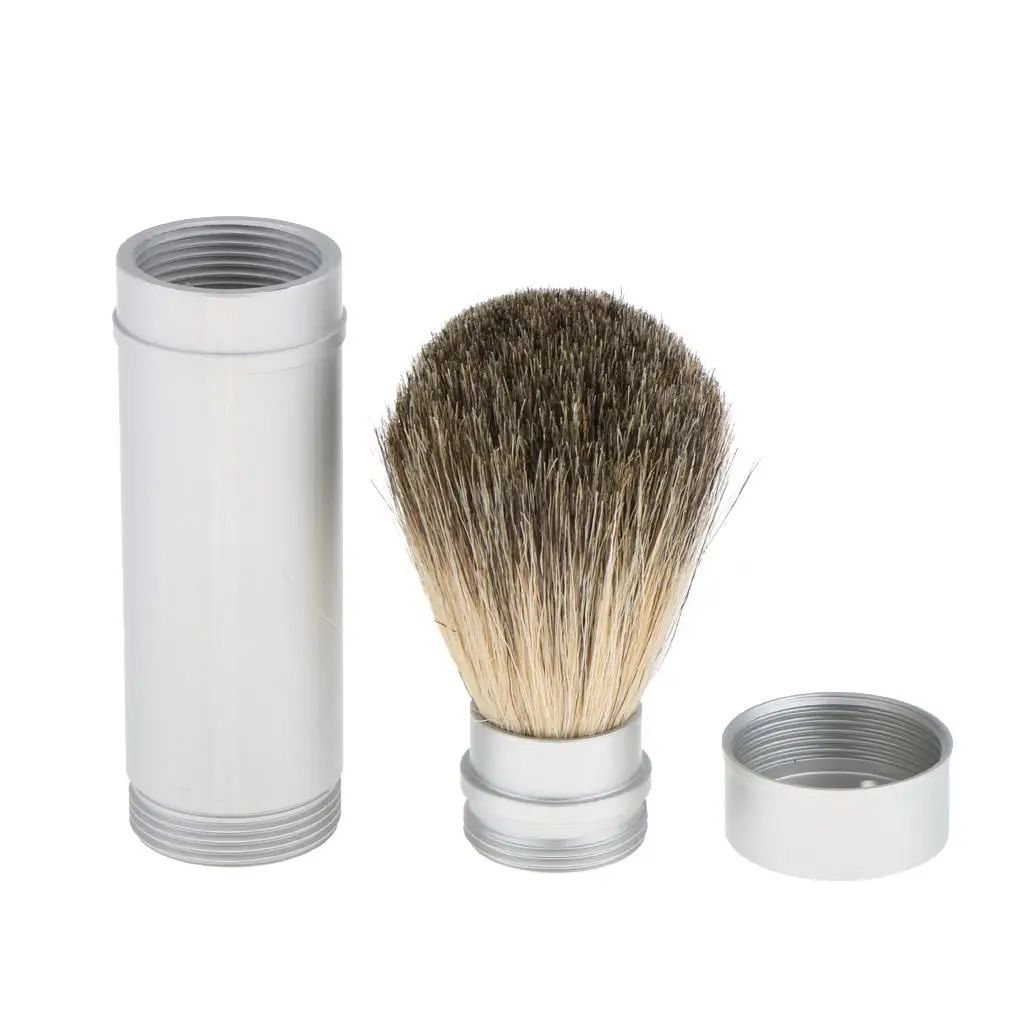 High Quality Shaving Brush in Beard Shave Brush Tool Tube Case Perfect