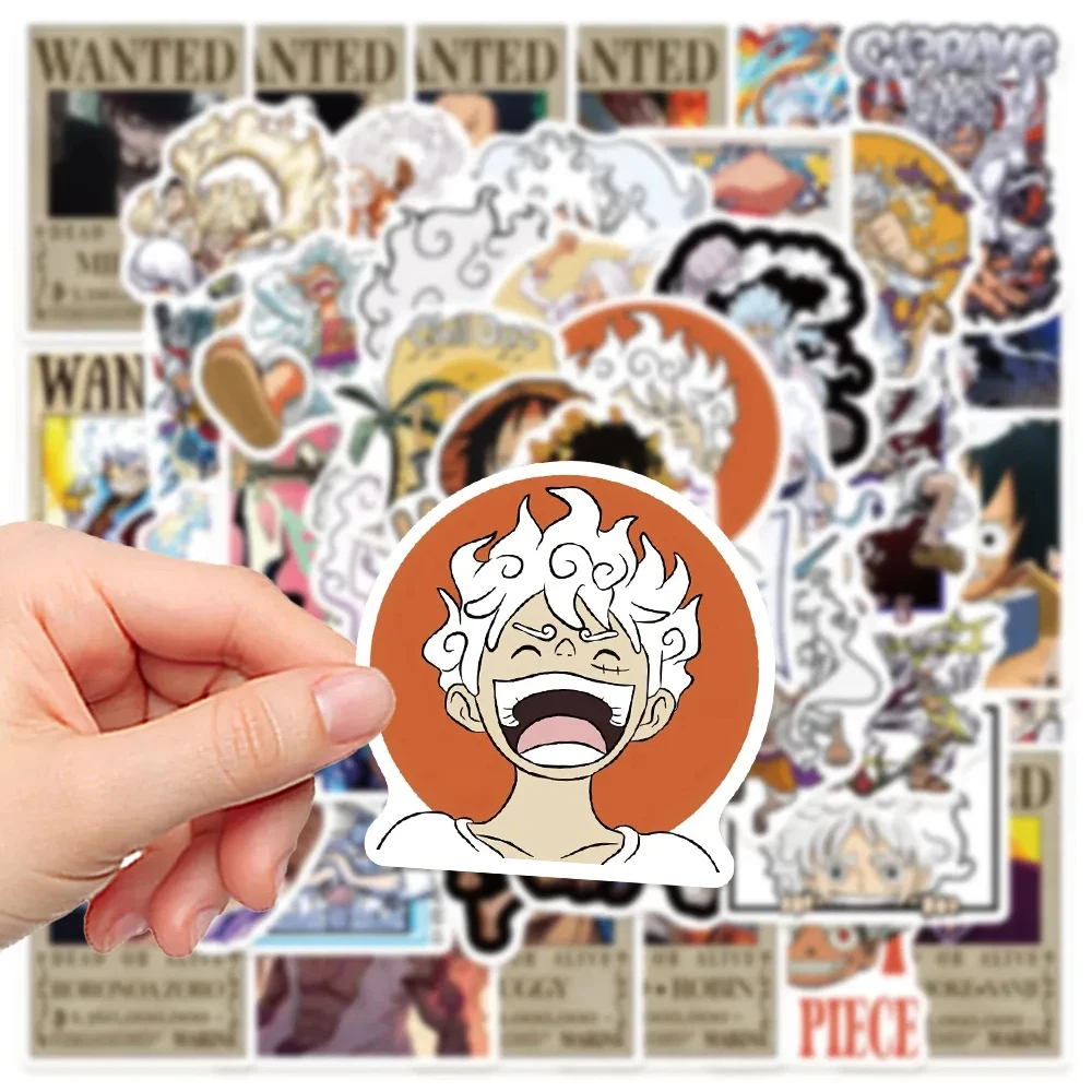 10/30/50/100pcs Cool Luffy Gare 5 Cartoon Stickers Anime ONE PIECE Wanted Poster Decals DIY Phone Laptop Guitar Graffiti Sticker