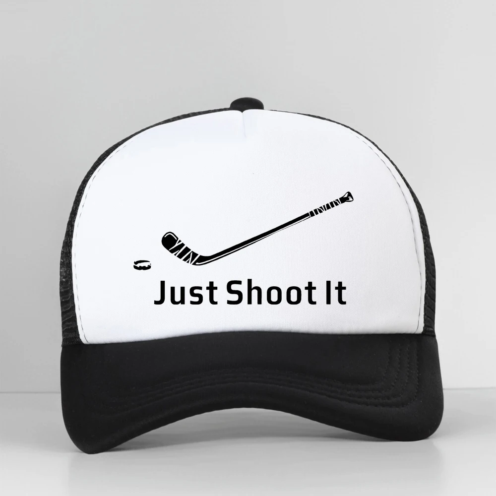 Funny Eat Sleep Hockey Repeat Christmas Baseball Cap Just Shoot It Graphic Streetwear Sun Hat Fashion Adjustable Snapback