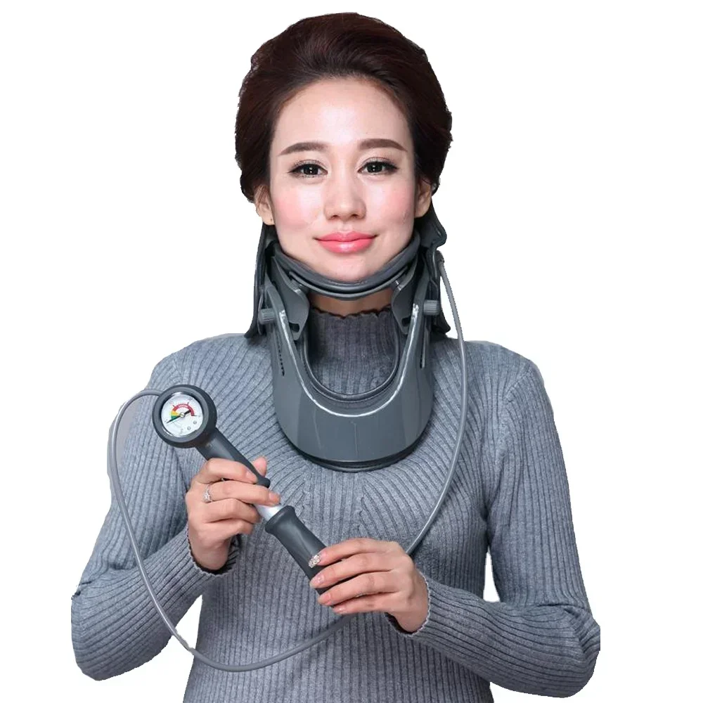 2022 New Neck Brace Traction Support With Compressed Air Pump Neck Support