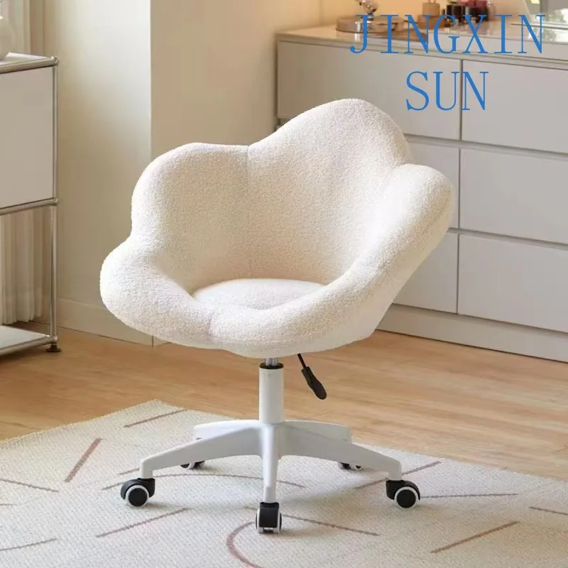 Modern tufted nail salon chair, floral butterfly design beauty and home office furniture with rotating and height adjustable