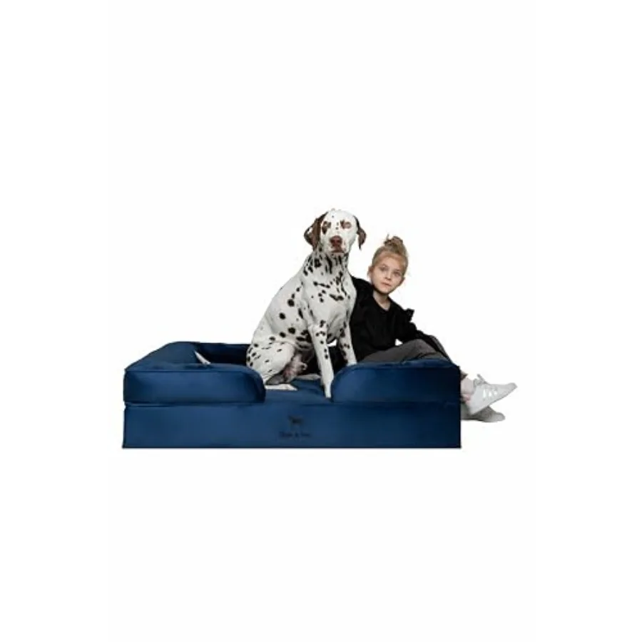 

Ортопедическая лежанка для собак XL (45x35x11 дюймов) с пеной Eggshell Memory Foam и охлаждающим гелем, водонепроницаемый внутренний чехол, машинная стирка
