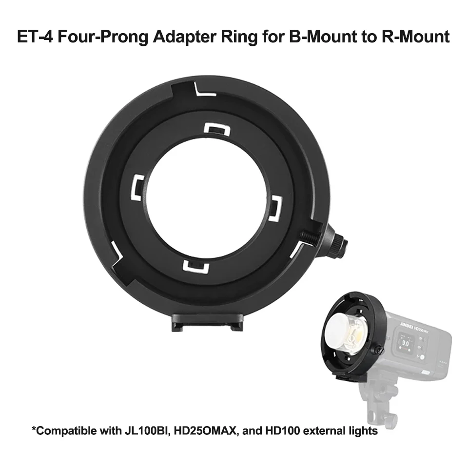 JINBEI ET-4 Bowens Mount Adapter Ring for HD250MAX view 3