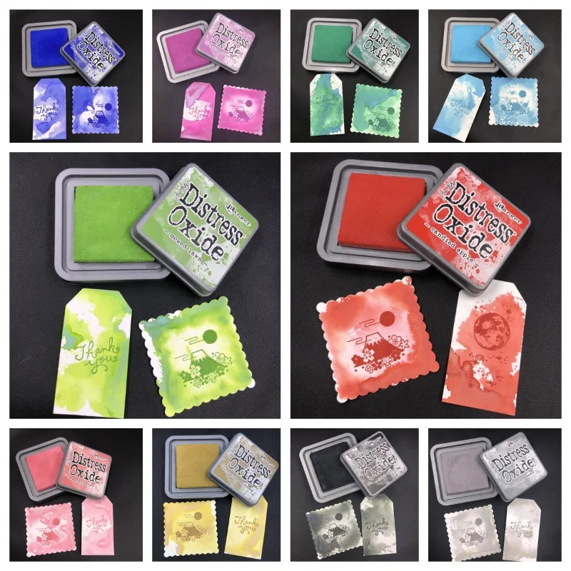 Colorful Oxide Print Pad Smudge Water-based Dye DIY Hand Account Decoration Embellishment Painting Dyeing Card Watercolor Stamps