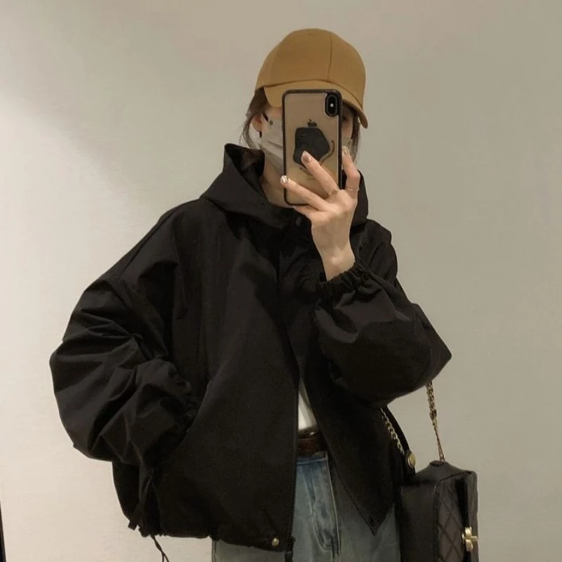 

​ Модная повседневная короткая куртка большого размера, многофункциональное пальто для улицы ​