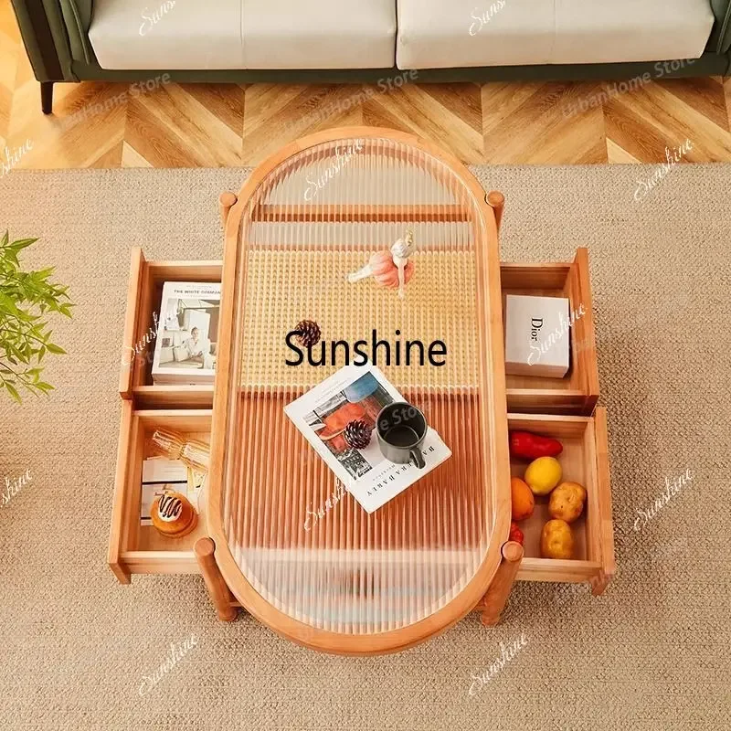 

Minimalist Luxury Coffee Tables Decoration New Style Balcony Villa Coffee Tables Japanese Style Home Furniture Couchtisch Ls50cj