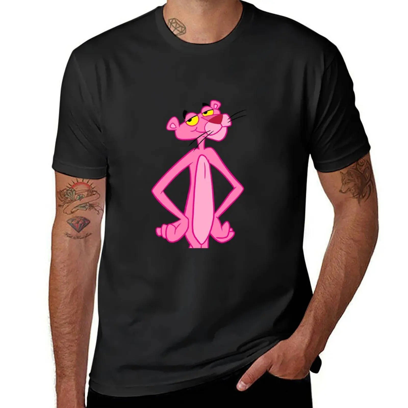 Pink panter design T-Shirt Blouse sublime t shirts for men graphic