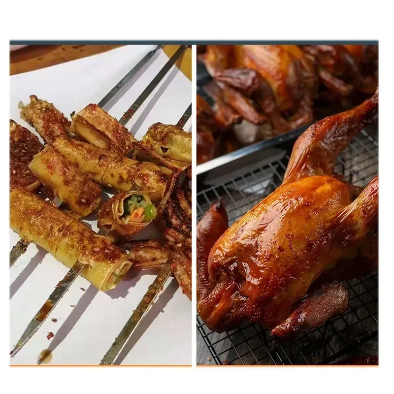 Desktop 220v Double-layer Smoked Oven Charcoal Barbecue Oven Roast Duck Sausage Bacon Barrel Smoked Fish Barrel Barbecue Box