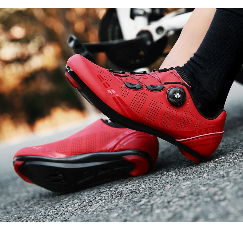 Atmungsaktive Radsportschuhe für Herren MTB Mountainbike Klickschuhe mit Harter Sohle Professionelle Renn- und Wettkampfschuhe SPD Damen Rennradschuhe – Detail 12