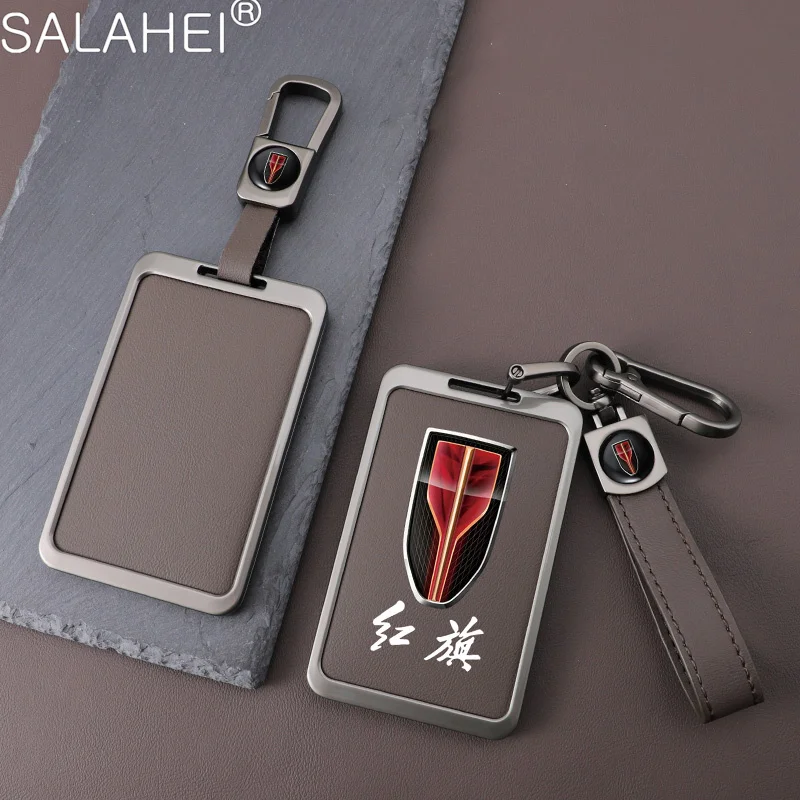 Брелок для ключей из цинкового сплава, держатель для смарт-карт, с красным флагом HS5, H7