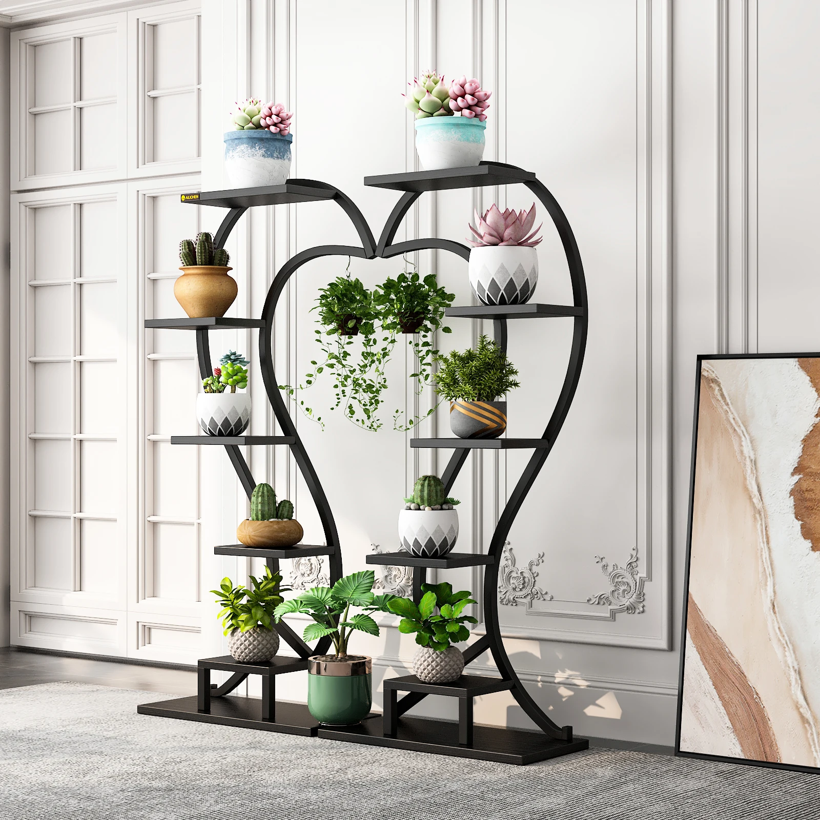 Creative Wrought Iron Multi-Layer Flower Stand Indoor Floor Plant Stand