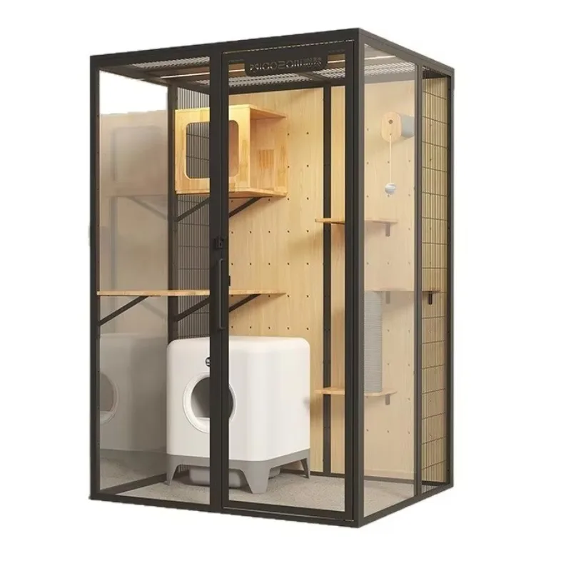 

Customizable Factory Direct Sales Customizable Indoor Cat Retreat Cat Villa Premium Wooden Multi Level Luxury Condo Living Room