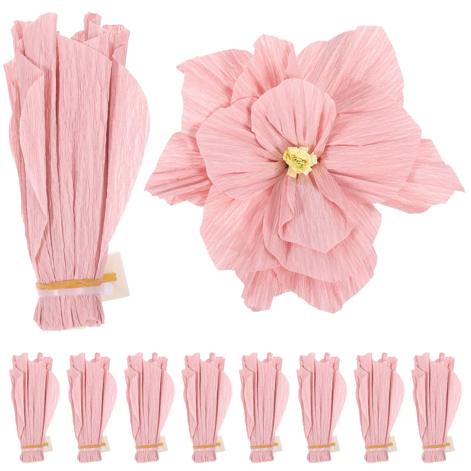 

10 Pcs Artificial Plant Crepe Paper Bouquet Flowers for Crafts Decorative Large