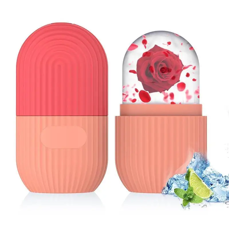 Silicone Ice Roller & Facial Cube Mold. Reusable Facial Massager, Hot Summer Beauty Essential for Home & Travel Use Now.