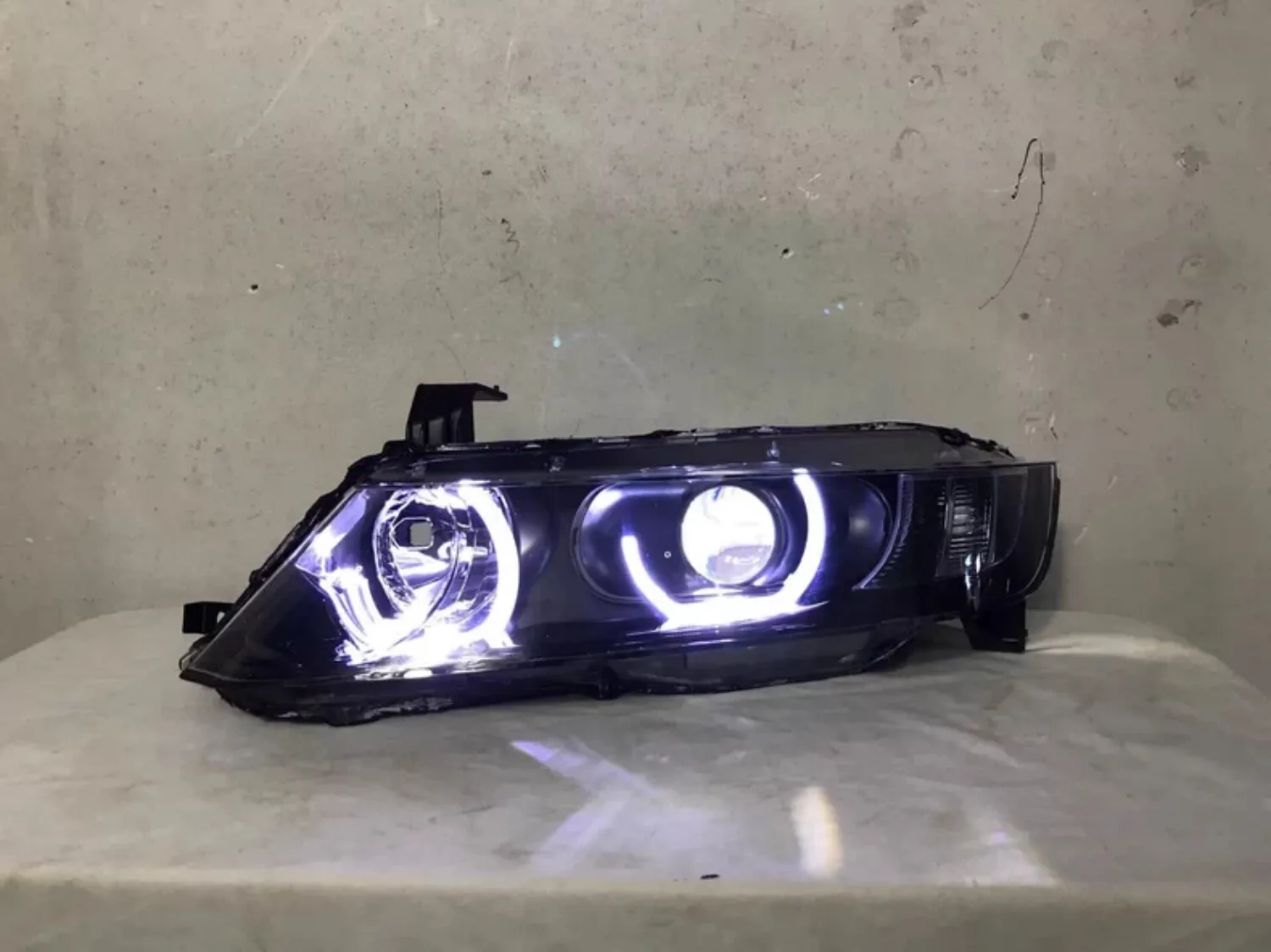 Car Led Headlight for Honda Odyssey 2013 Angel Eyes Daytime Running DRL Head Lamp Low High Beam Turn signal