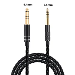 Koceta OFC Silver Plated Headphone Cable 3.5mm 4.4mm Plug Headset Audio Cable For shp9500 msr7 1a WH1000XM5 MDR-1A H900 1000XM3
