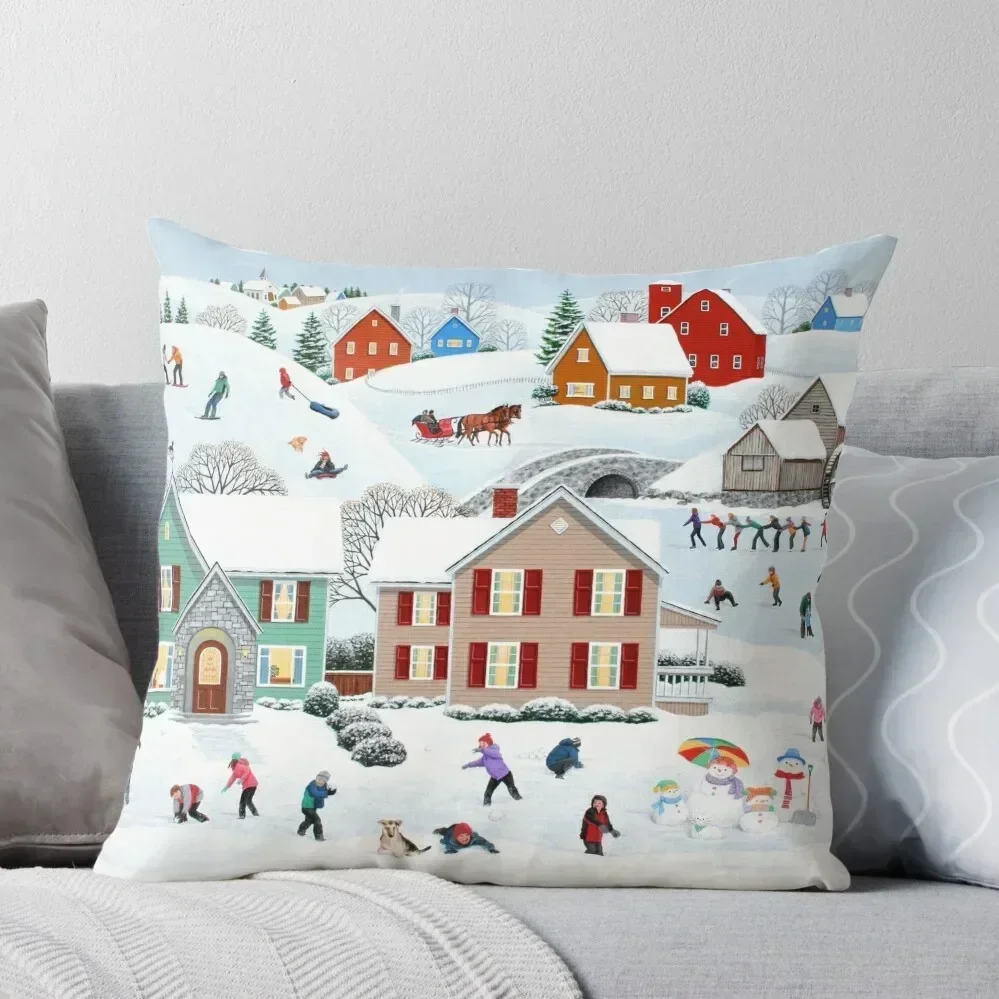 

Once Upon a Winter Throw Pillow christmas cushions covers Covers For Sofas pillow