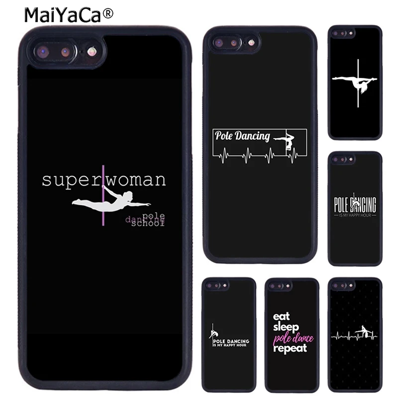 MaiYaCa Pole dance dancing Fitness Phone Case For iPhone 16 15 14 plus 11 12 13 Pro  XR XS Max coque Cover Shell