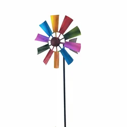 Wind Spinner Decorative Lawn Ornament Wind Mill Wind Sculpture Metal Windmill for Lawn Yard Outdoor Patio Decor Garden Windmill