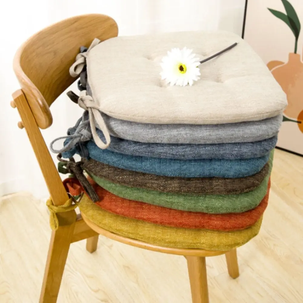 

Classroom Soft Solid Color Cotton-ramie Home Butt Relaxing Chair Pad Chair Cushion Seat Mat Seat Cushion
