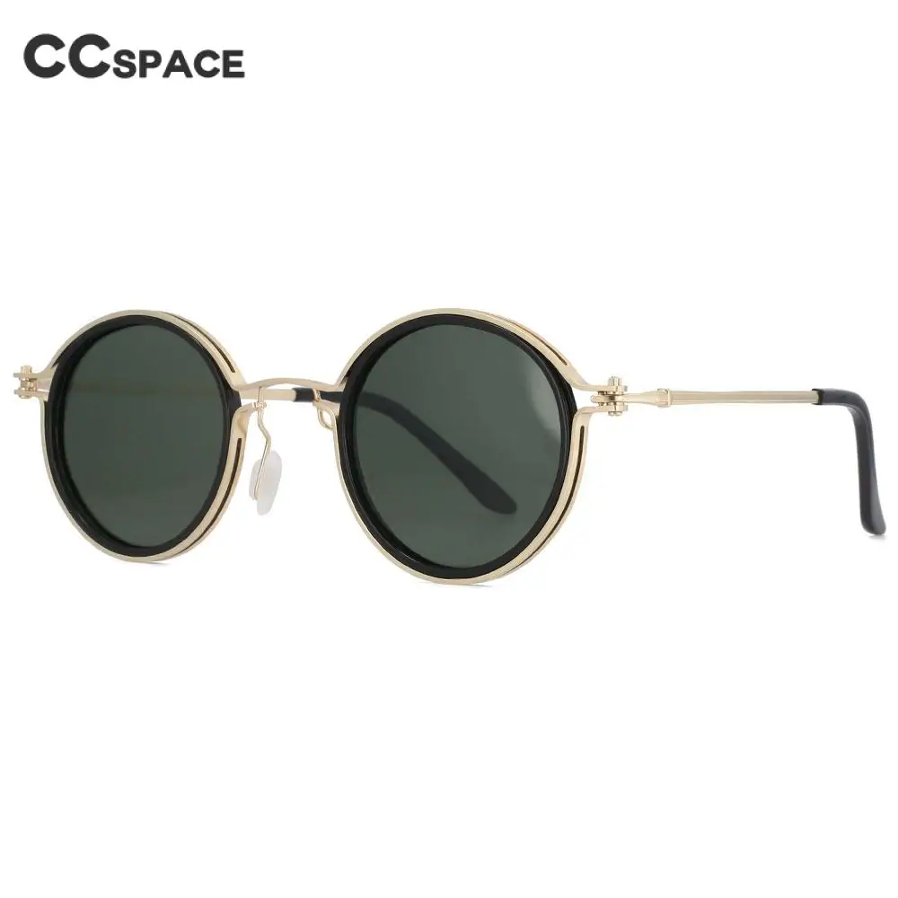 53813 Retro Punk Sunglasses Metal Round Glasses Frame Fashion Men Women Shades Uv400 Vintage Glasses