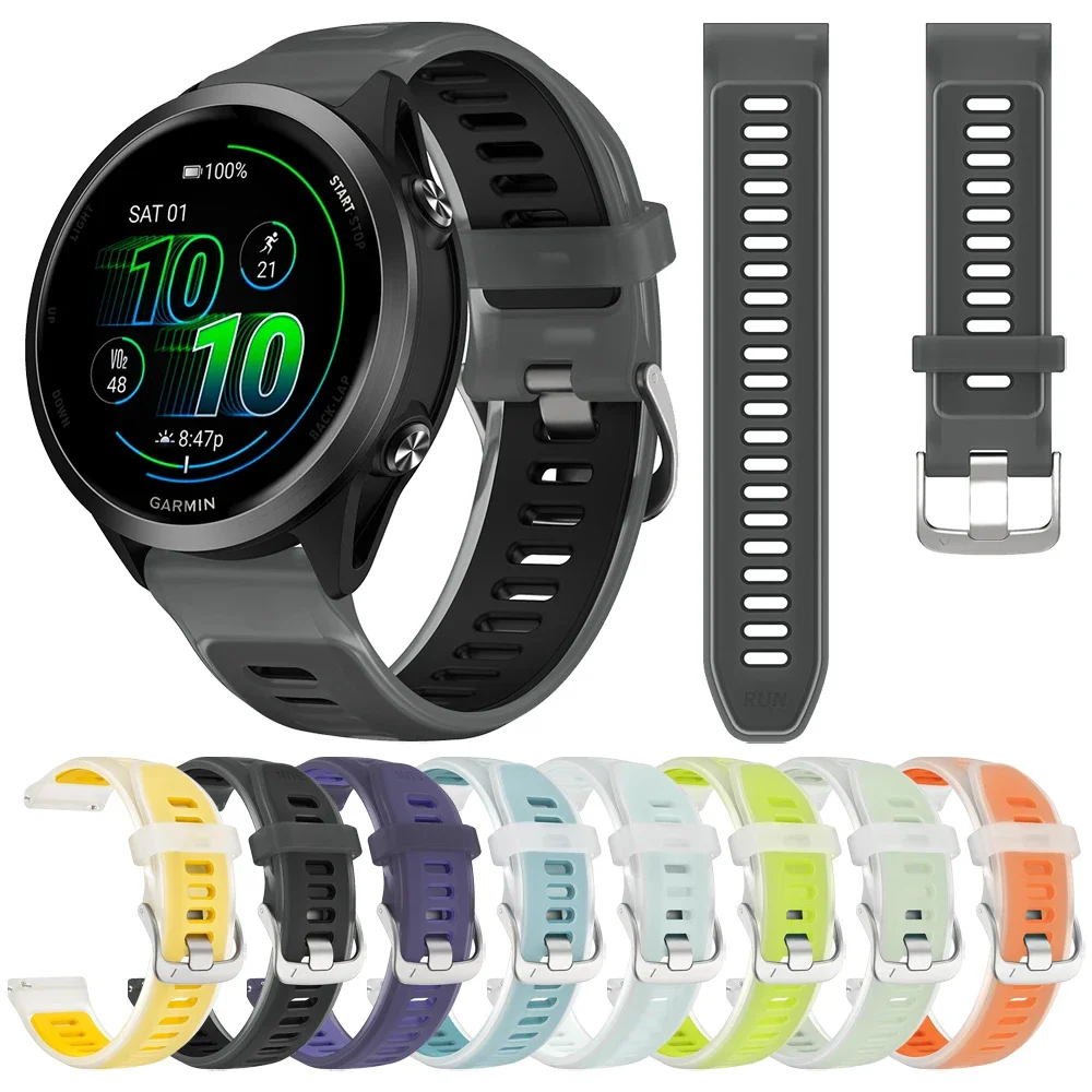 

Прозрачный силиконовый ремешок 22 мм, 20 мм, 18 мм для Garmin Forerunner 570 265 255 165 265S Vivoactive 6 5 4 4S/Venu 3S 3 2 Plus Band