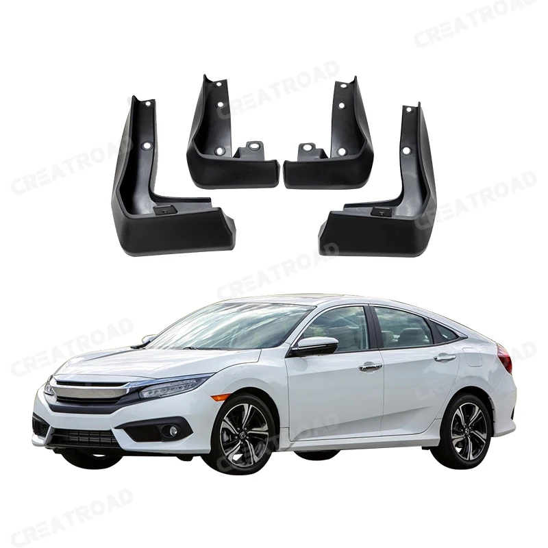 Front Rear Mud Flaps For Honda/Civic Sedan 2016 2017 2018 Fender Splash Guards Mudguard Mudflaps Car Accessories