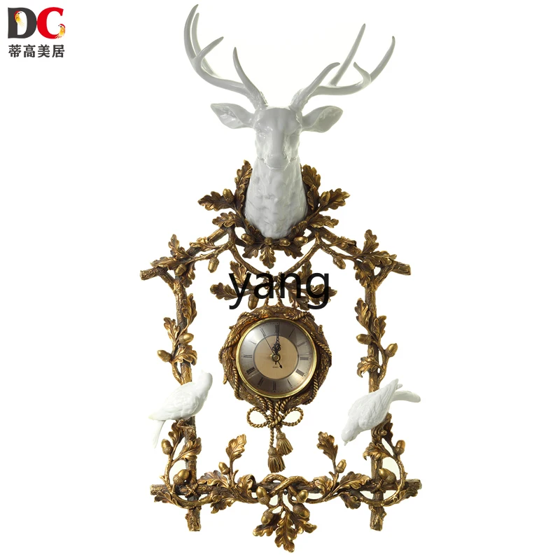 CX ceramic with copper decorative handicrafts wall clock high-end luxury watch pendant