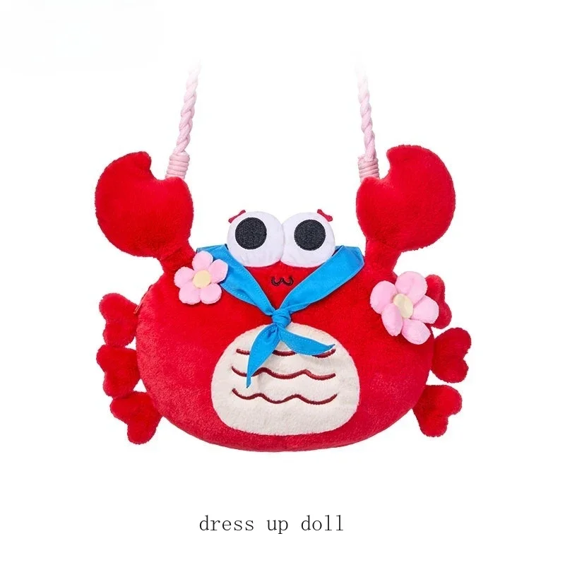 Anime  WHERE WINDS MEET Kawaii Crab Cosplay Soft Cotton Doll Cartoon Animal Itabag Lolita Shoulders Bag Fans Prop Gift