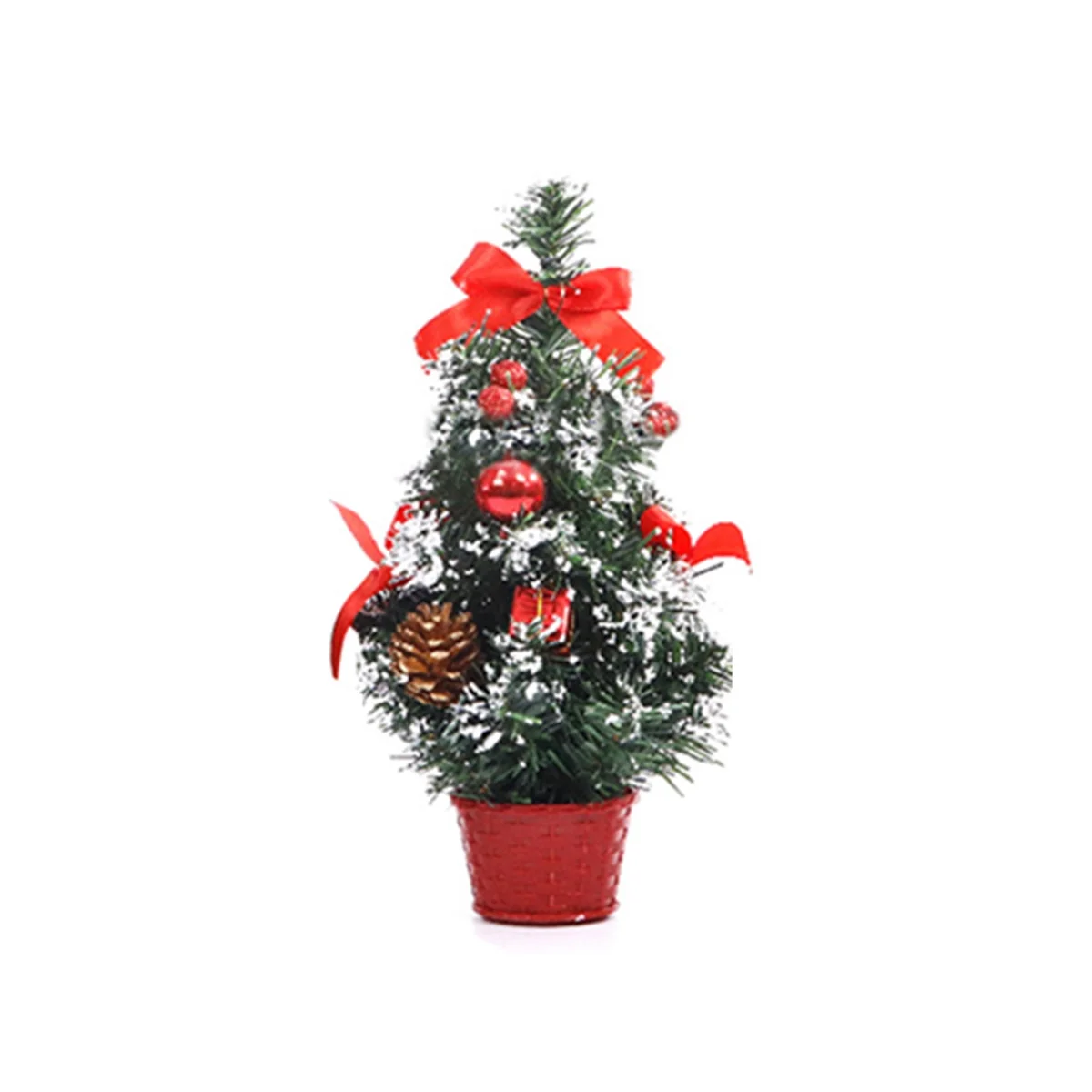 Mini Tabletop Tree Home Christmas Small Desktop Decoration Party Ornament Family,Red