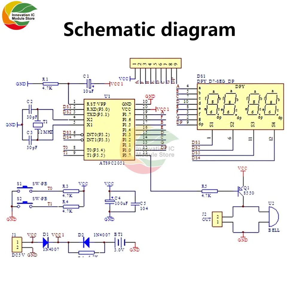 DIY Electronic Clock kit 4 Digital Tube LED time Display DIY soldering Project for Education and DIY Craft