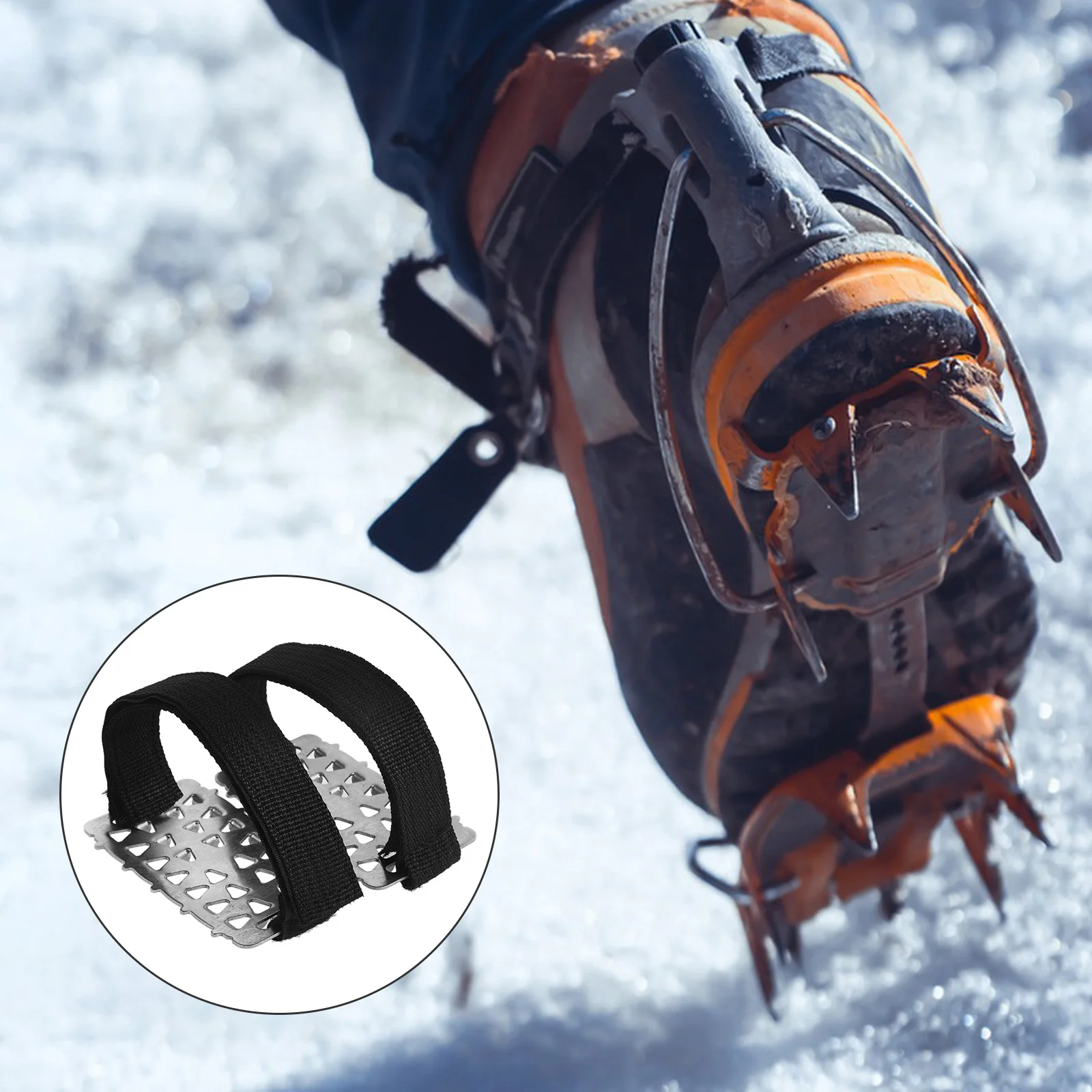 

1pcs 1 Pair Anti-Slip Snow Grips For Men Women Kids Durable Traction Crampons Hiking Climbing Running Outdoor Activities