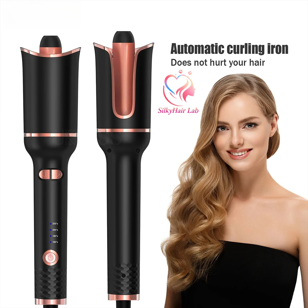 プロ用ヘアアイロン-セラミック自動回転エアヘアアイロン-エアスピニングロッドスタイラー-ヘアアイロン-スタイリングツール