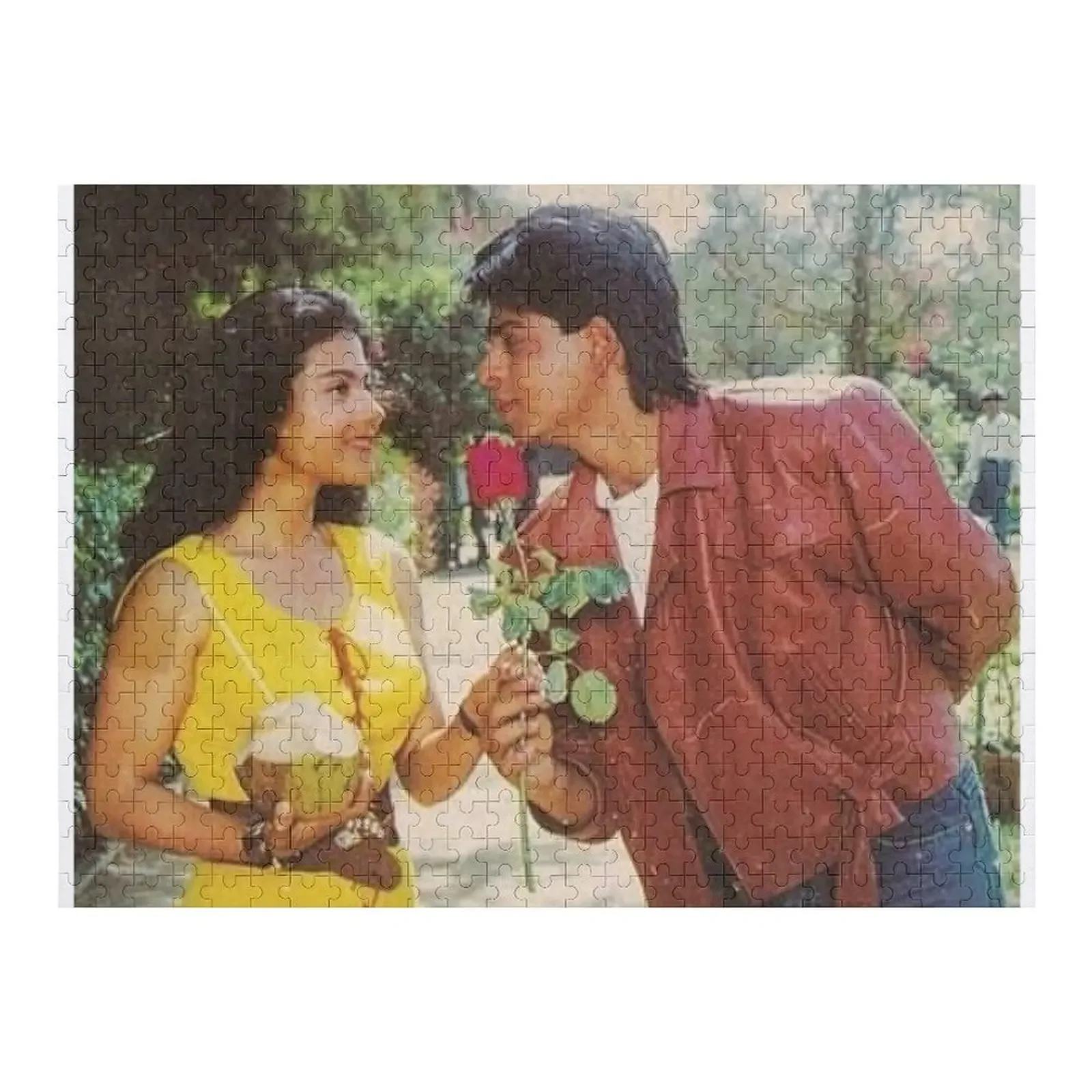 shahrukh khan and girl Jigsaw Puzzle Wooden Name Custom Personalized Custom Puzzle