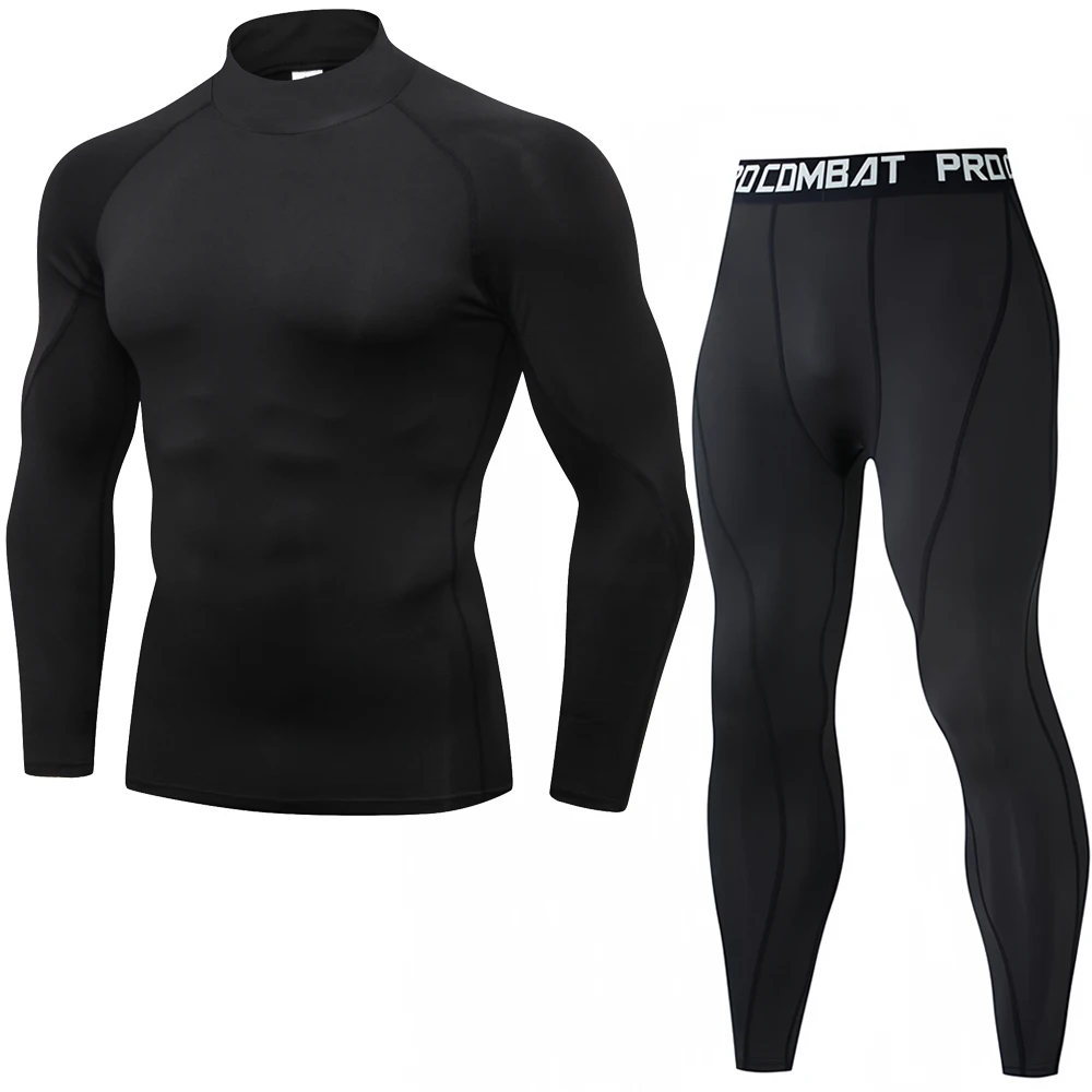

Men's Compression Set Men Sportswear Gym Fitness Suits Training Jogging Sport Tights Clothing Rashguard Running Tracksuit Men
