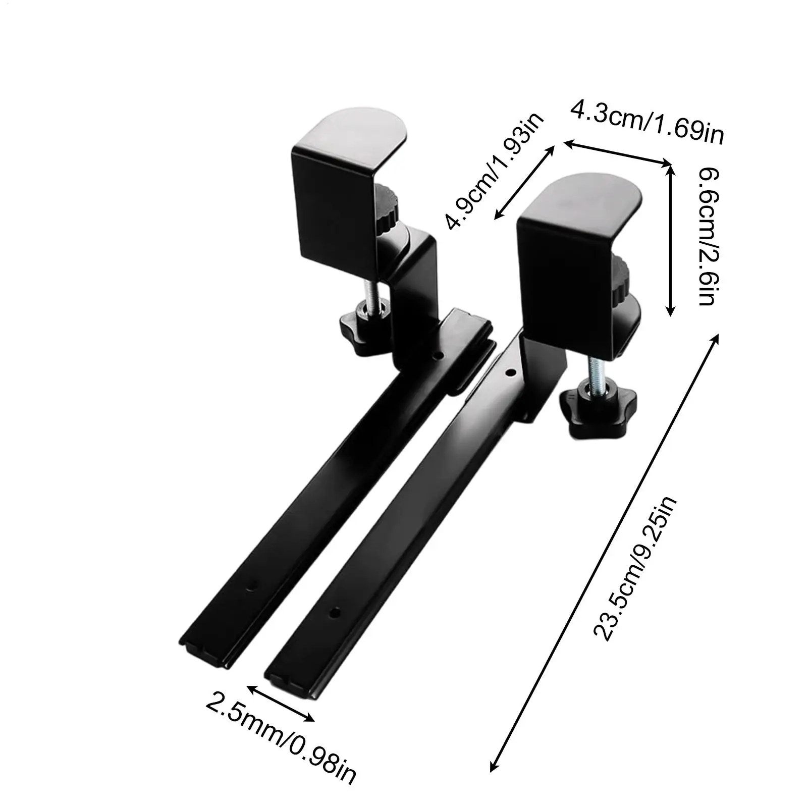 Keyboard Slide Rails Rotatable Keyboard Tray Rail Phone Mount Slider For Office Table Home Dorm Study Room PC Laptop