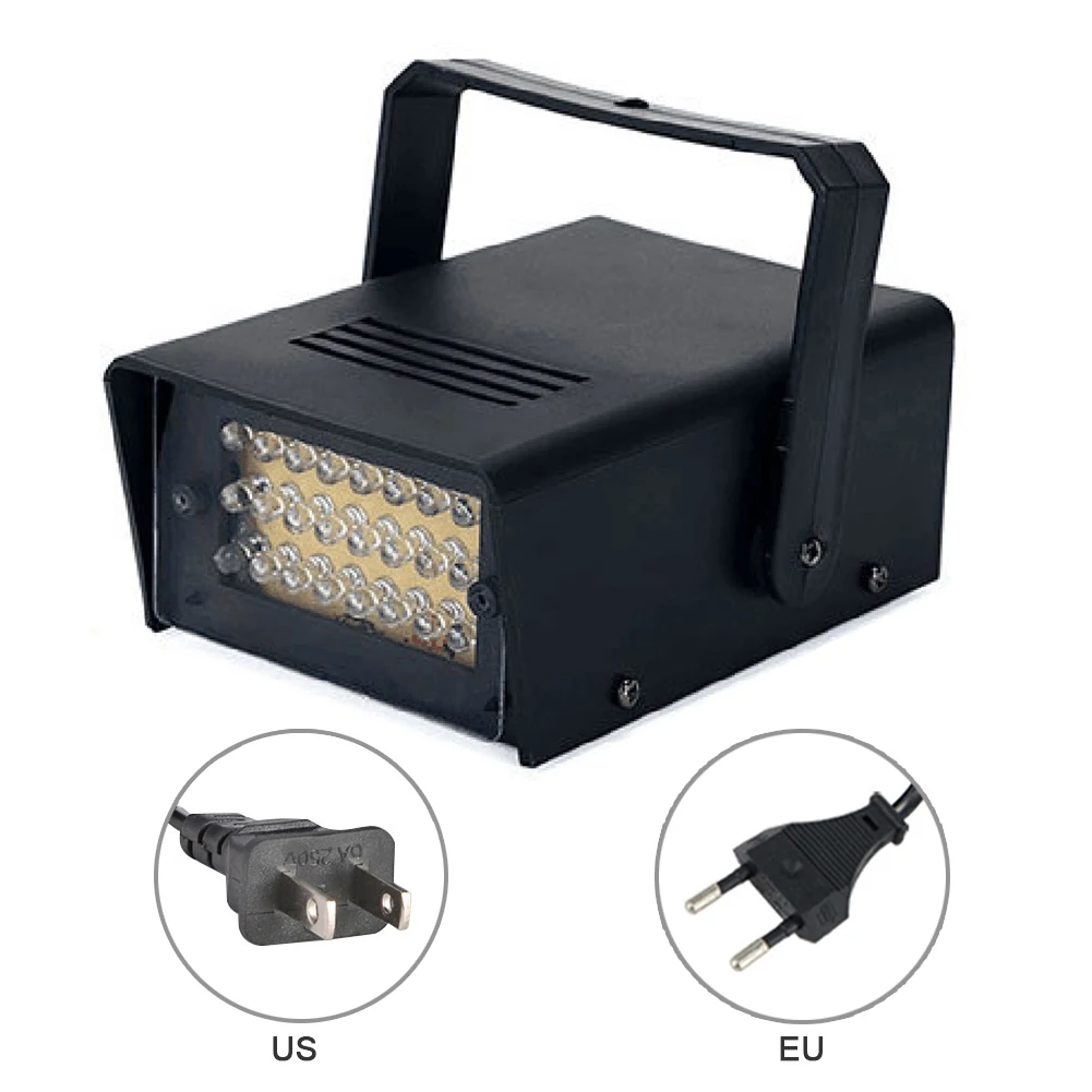 Lumières stroboscopiques réglables avec télécommande, flash LED blanc, éclairage de scène, cadeau de fête