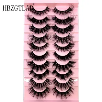 Mix 10 par sztuczne rzęsy z norek 8-25mm rzęsy puszysty bałagan 3D rzęsy z norek hurtowych, 10 par naturalne sztuczne rzęsy Extensio