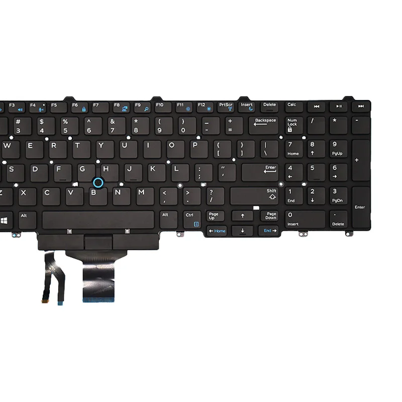 Teclado russo e americano para Dell Latitude, luz de fundo para Dell Latitude E5550, E5570, E5580, E5590, E5591, P53F, precisão M3510, 3520, 7510, 7710, 7720, 7520