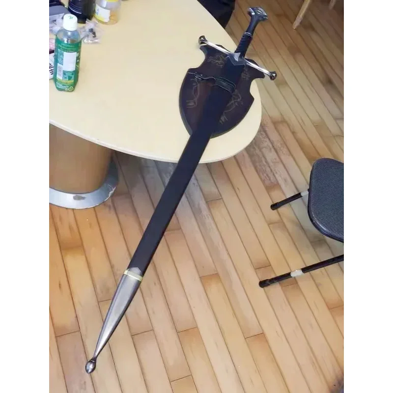 CyCos 1/1 132 سنتيمتر Lord II Aragorn Narsil Narthil Anduril معدن طويل السيف الجدار الشنق تأثيري زي حفلة الدعائم لم يتم شحذها #3