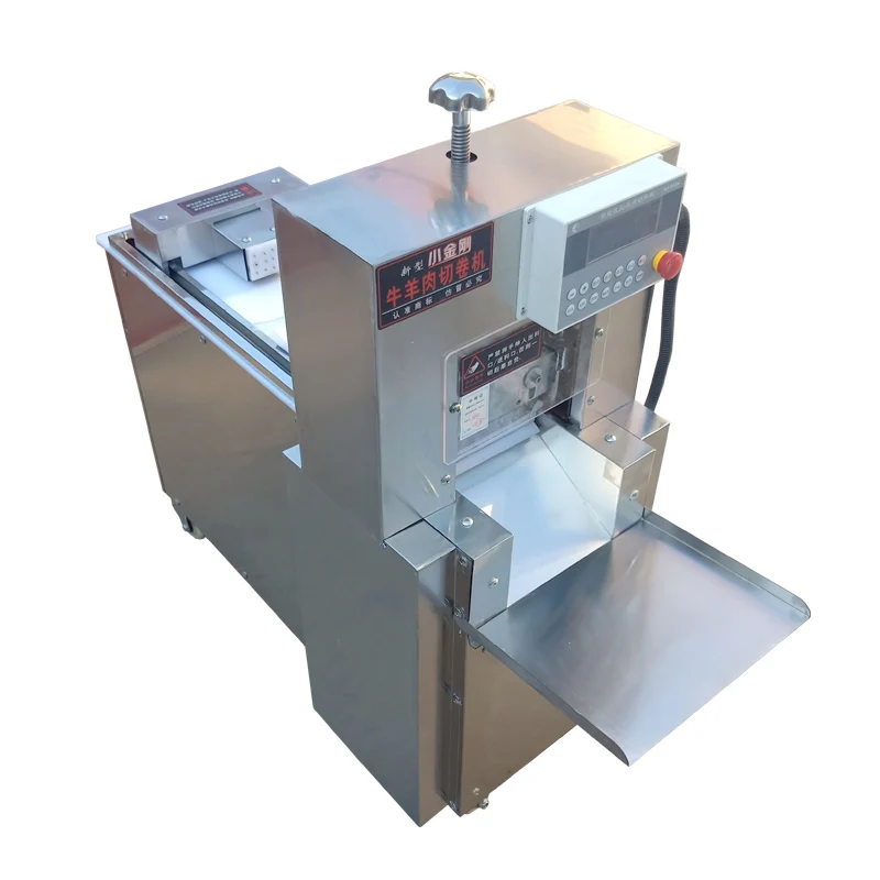 Commercial Meat Roll Machine For Hot Pot Restaurant Butcher's Shop Meat Section Restaurant Sliced Frozen Meat Cutting Machine