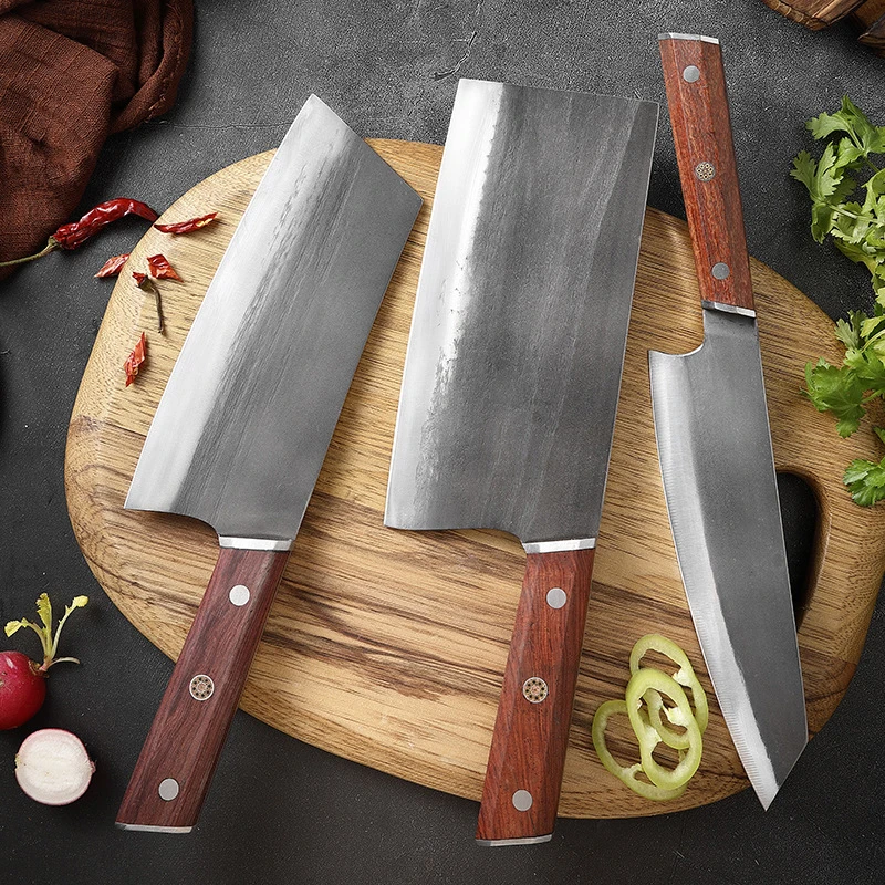 Forged Chinese Chef Knife 50Cr15Mov Razor Sharp Kitchen Cleaver Boning Butcher Stainless Steel Chef Cutting Knife