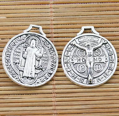 5pcs 22mm Alloy matel tibetan silver  round charms HWEF1386 pandents