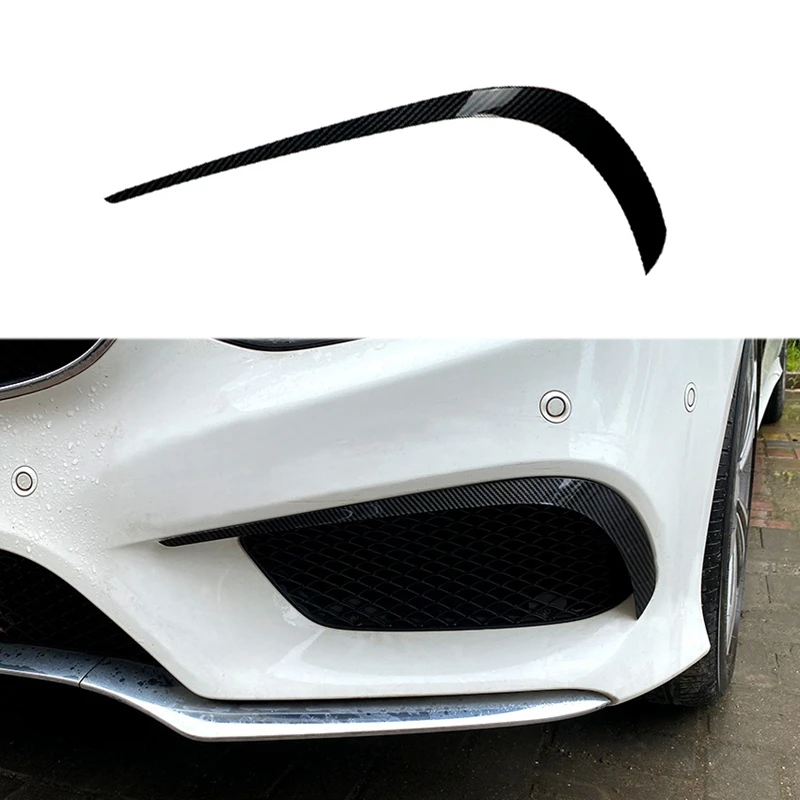 Front Bumper Splitter Spoiler Fog Light Canard For Mercedes-Benz E-Class W212 Facelift 2013-2015